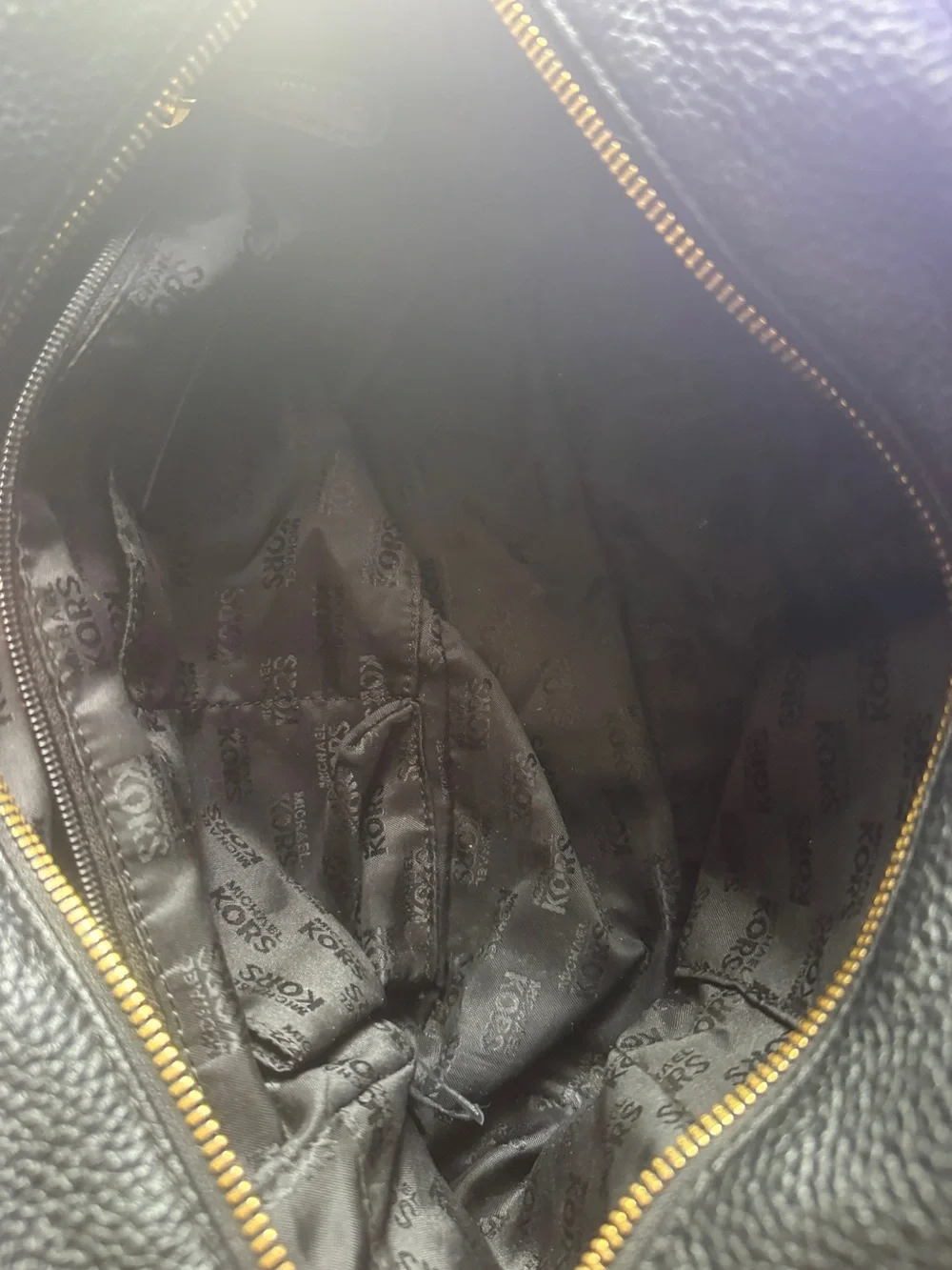 Michael Kors Black Leather Satchel with Tassel